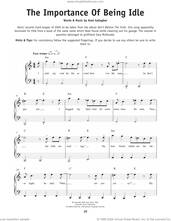 Cover icon of The Importance Of Being Idle sheet music for piano solo by Oasis and Noel Gallagher, beginner skill level