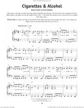 Cover icon of Cigarettes and Alcohol sheet music for piano solo by Oasis and Noel Gallagher, beginner skill level