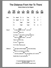 Cover icon of The Distance From Her To There sheet music for guitar (chords) by Lambchop and Kurt Wagner, intermediate skill level