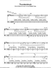 Cover icon of Thunderstruck sheet music for drums (percussions) by AC/DC, Angus Young and Malcolm Young, intermediate skill level