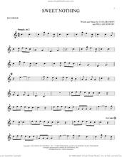 Cover icon of Sweet Nothing sheet music for recorder solo by Taylor Swift and William Bowery, intermediate skill level