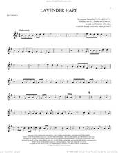 Cover icon of Lavender Haze sheet music for recorder solo by Taylor Swift, Jack Antonoff, Jahaan Akil Sweet, Mark Anthony Spears, Sam Dew and Zoe Kravitz, intermediate skill level