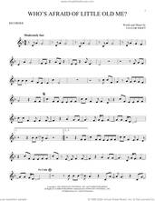 Cover icon of Who's Afraid of Little Old Me? sheet music for recorder solo by Taylor Swift, intermediate skill level