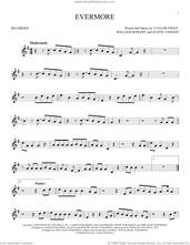 Cover icon of evermore (feat. Bon Iver) sheet music for recorder solo by Taylor Swift, Justin Vernon and William Bowery, intermediate skill level