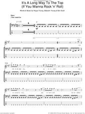 Cover icon of It's A Long Way To The Top (If You Wanna Rock 'N' Roll) sheet music for bass (tablature) (bass guitar) by AC/DC, Angus Young, Bon Scott and Malcolm Young, intermediate skill level