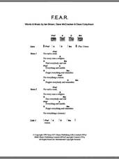 Cover icon of F.E.A.R. sheet music for guitar (chords) by Ian Brown, Dave Colquhoun and Dave McCracken, intermediate skill level