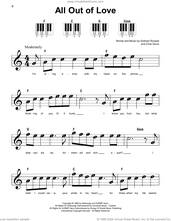 Cover icon of All Out Of Love sheet music for piano solo by Air Supply, Clive Davis and Graham Russell, beginner skill level