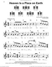 Cover icon of Heaven Is A Place On Earth sheet music for piano solo by Belinda Carlisle, Ellen Shipley and Rick Nowels, beginner skill level