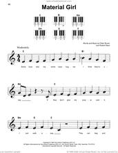 Cover icon of Material Girl sheet music for piano solo by Madonna, Pete Brown and Robert Rans, beginner skill level