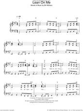 Cover icon of Lean On Me sheet music for piano solo by Glee Cast, Miscellaneous and Bill Withers, easy skill level