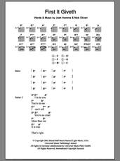 Cover icon of First It Giveth sheet music for guitar (chords) by Queens Of The Stone Age, Josh Homme and Nick Oliveri, intermediate skill level