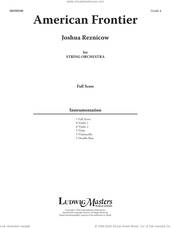 Cover icon of American Frontier (COMPLETE) sheet music for orchestra by Joshua Reznicow, intermediate skill level