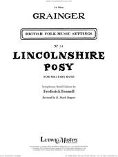 Cover icon of Lincolnshire Posy, 2020 edition sheet music for concert band (oboe 1) by Percy Aldridge Grainger, Frederick Fennell and R. Mark Rogers, intermediate skill level