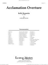 Cover icon of Acclamation Overture (COMPLETE) sheet music for concert band by Kelly Bennette, intermediate skill level