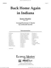 Cover icon of Back Home Again in Indiana (arr. Jeremy S. Martin) (COMPLETE) sheet music for concert band by James Hanley and Jeremy S. Martin, intermediate skill level