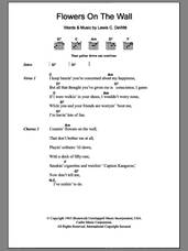 Cover icon of Flowers On The Wall sheet music for guitar (chords) by The Statler Brothers and Lewis C. Dewitt, intermediate skill level