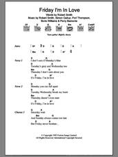 Cover icon of Friday I'm In Love sheet music for guitar (chords) by The Cure, Boris Williams, Perry Bamonte, Porl Thompson, Robert Smith and Simon Gallup, intermediate skill level