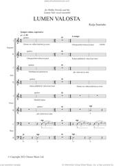 Cover icon of Lumen Valosta sheet music for choir (SSAATTBB) by Kaija Saariaho, classical score, intermediate skill level