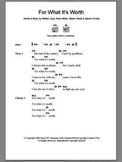 Cover icon of For What It's Worth sheet music for guitar (chords) by Placebo, Brian Molko, Stefan Olsdal, Steven Forrest and William Lloyd, intermediate skill level