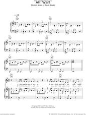 Cover icon of All I Want sheet music for voice, piano or guitar by Sarah Blasko, intermediate skill level