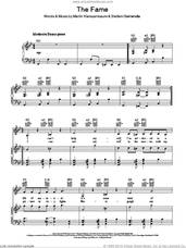 Cover icon of The Fame sheet music for voice, piano or guitar by Lady GaGa and Martin Kierszenbaum, intermediate skill level