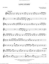 Cover icon of Love Story sheet music for recorder solo by Taylor Swift, intermediate skill level