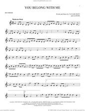 Cover icon of You Belong With Me sheet music for recorder solo by Taylor Swift and Liz Rose, intermediate skill level