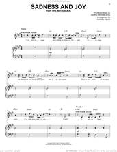 Cover icon of Sadness and Joy (from The Notebook) sheet music for voice and piano by Ingrid Michaelson, intermediate skill level