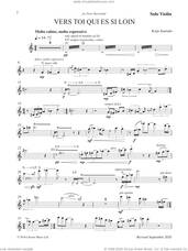 Cover icon of Vers toi qui es si loin sheet music for chamber ensemble (violin solo) by Kaija Saariaho, classical score, intermediate chamber ensemble (violin)