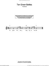 Cover icon of Ten Green Bottles sheet music for voice and other instruments (fake book), intermediate skill level