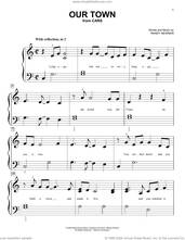 Cover icon of Our Town (from Cars) sheet music for piano solo (big note book) by James Taylor and Randy Newman, easy piano (big note book)