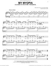 Cover icon of My Myopia (from Back To The Future: The Musical) sheet music for voice and piano by Glen Ballard and Alan Silvestri, Alan Silvestri and Glen Ballard, intermediate skill level