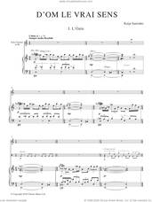 Cover icon of D'OM LE VRAI SENS (piano reduction) sheet music for clarinet and piano by Kaija Saariaho, classical score, intermediate skill level