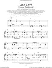 Cover icon of One Love (People Get Ready) sheet music for piano solo by Bob Marley and Curtis Mayfield, beginner skill level