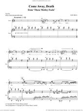 Cover icon of Come Away Death (from These Motley Fools) sheet music for voice solo by Iain Bell, classical score, intermediate skill level