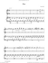 Cover icon of Blue sheet music for piano four hands by Oliver Davis, classical score, intermediate skill level