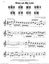 Cover icon of Kiss On My List sheet music for piano solo by Daryl Hall & John Oates, Daryl Hall and Janna Allen, beginner skill level