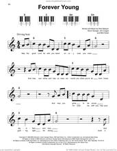 Cover icon of Forever Young, (beginner) sheet music for piano solo by Rod Stewart, Bob Dylan, Jim Cregan and Kevin Savigar, beginner skill level