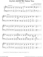 Cover icon of Joyful, Joyful, We Adore Thee sheet music for organ by Ludwig van Beethoven and Mark Thallander, wedding score, intermediate skill level