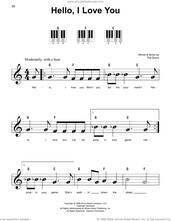 Cover icon of Hello, I Love You sheet music for piano solo by The Doors, Jim Morrison, John Densmore, Ray Manzarek and Robby Krieger, beginner skill level