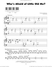 Cover icon of Who's Afraid of Little Old Me? sheet music for piano solo (5-fingers) by Taylor Swift, beginner piano (5-fingers)