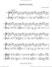 Cover icon of Santa Lucia (arr. Michelle Hynson) sheet music for instrumental duet (duets) by Teodoro Cottrau and Michelle Hynson, intermediate skill level