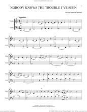 Cover icon of Nobody Knows The Trouble I've Seen (arr. Michelle Hynson) sheet music for instrumental duet (duets)  and Michelle Hynson, intermediate skill level