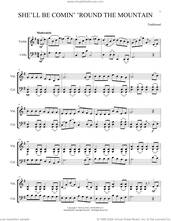 Cover icon of She'll Be Comin' 'Round The Mountain (arr. Michelle Hynson) sheet music for instrumental duet (duets)  and Michelle Hynson, intermediate skill level