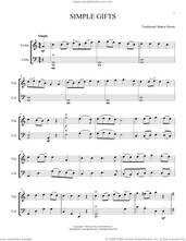 Cover icon of Simple Gifts (arr. Michelle Hynson) sheet music for instrumental duet (duets)  and Michelle Hynson, intermediate skill level