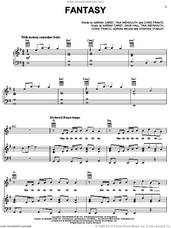 Cover icon of Fantasy sheet music for voice, piano or guitar by Mariah Carey, Adrian Belew, Chris Frantz, Dave Hall, Stephen Stanley and Tina Weymouth, intermediate skill level