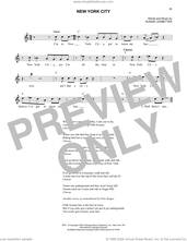 Cover icon of New York City sheet music for voice and other instruments (fake book) by Lead Belly and Huddie Ledbetter, intermediate skill level