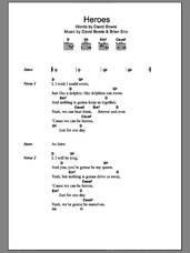 Cover icon of Heroes sheet music for guitar (chords) by Oasis, David Bowie and Brian Eno, intermediate skill level