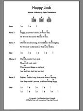 Cover icon of Happy Jack sheet music for guitar (chords) by The Who and Pete Townshend, intermediate skill level