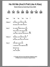 Cover icon of He Hit Me (And It Felt Like A Kiss) sheet music for guitar (chords) by The Crystals, Carole King and Gerry Goffin, intermediate skill level